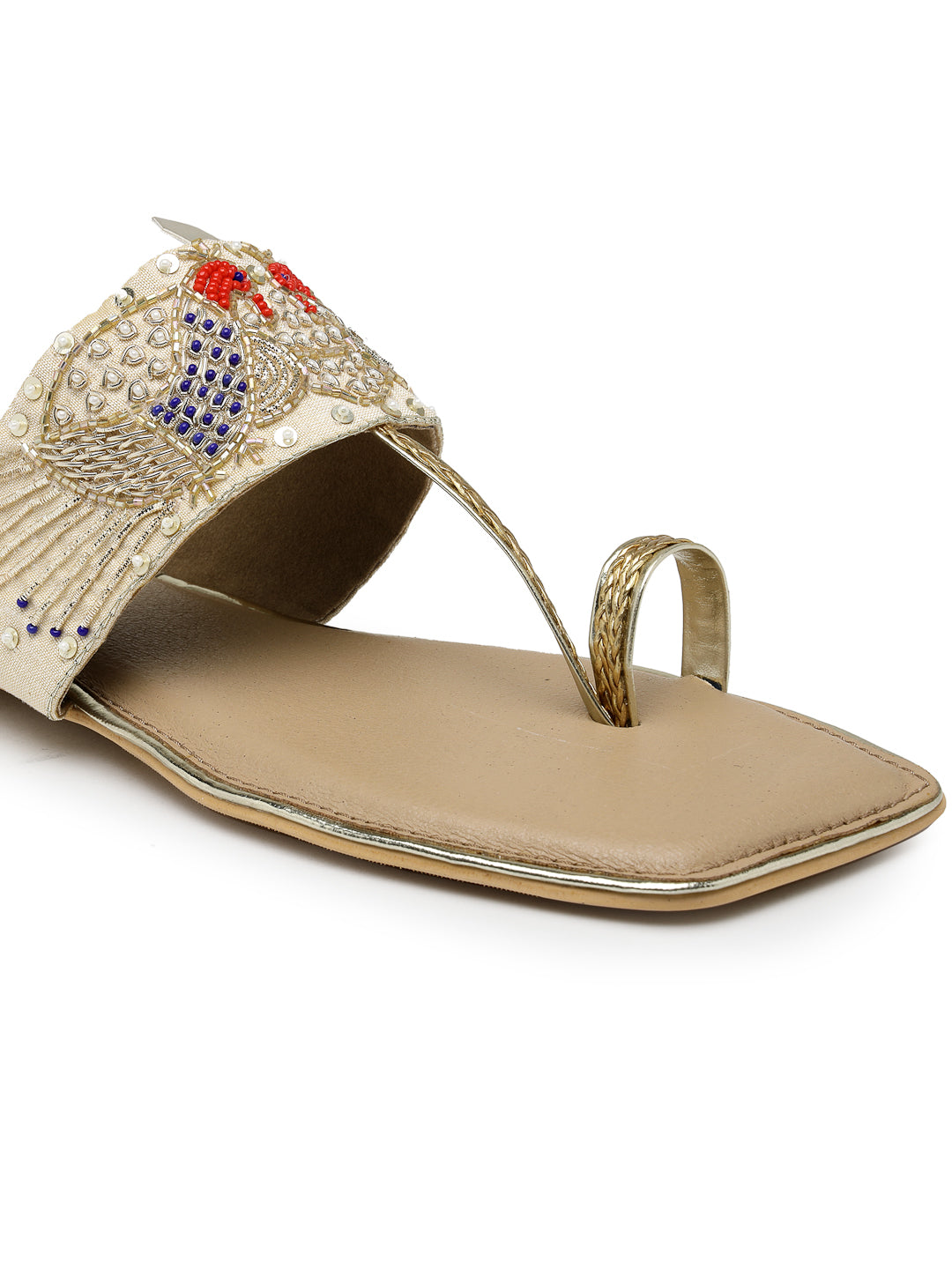 Mayura Kolhapuri Flat- Gold
