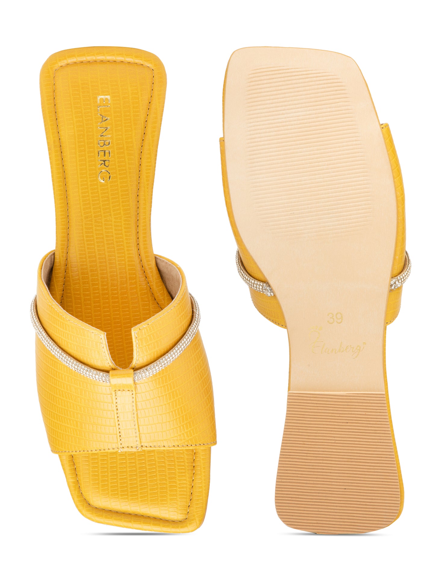 Marigold Lizard Crystal Flat- Yellow