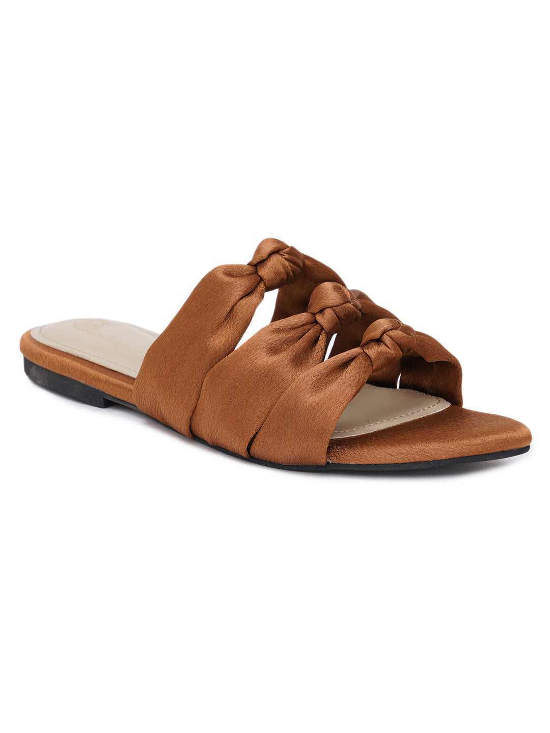 ELANBERG Brown Fashion Synthetic Leather Flats