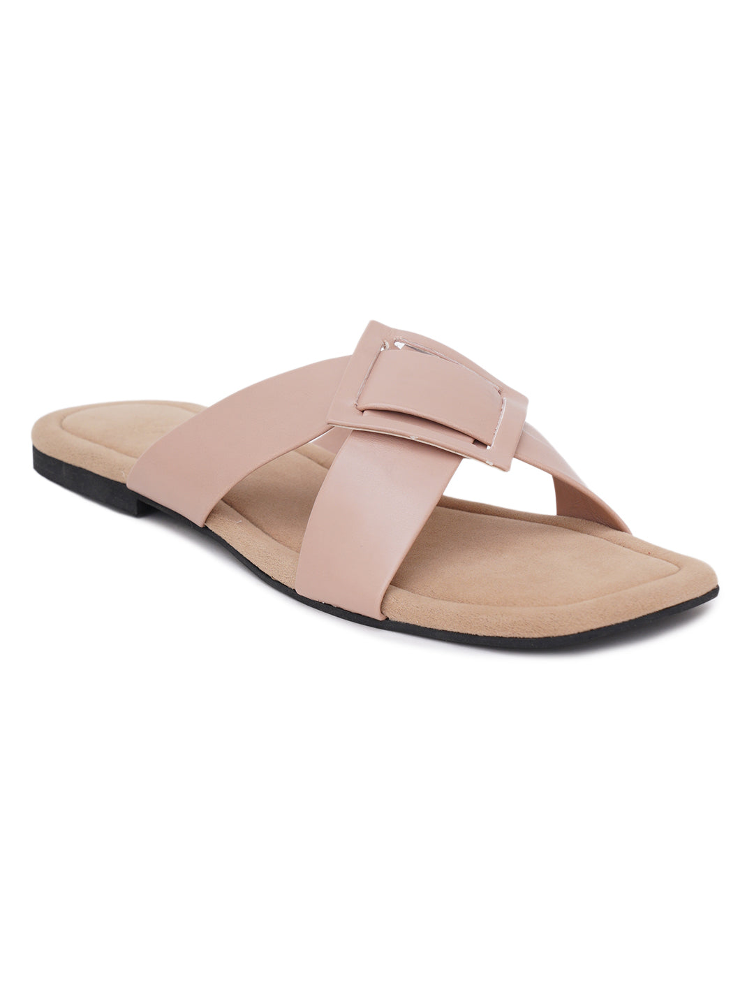 ELANBERG Pink Fashion Synthetic Leather Flats