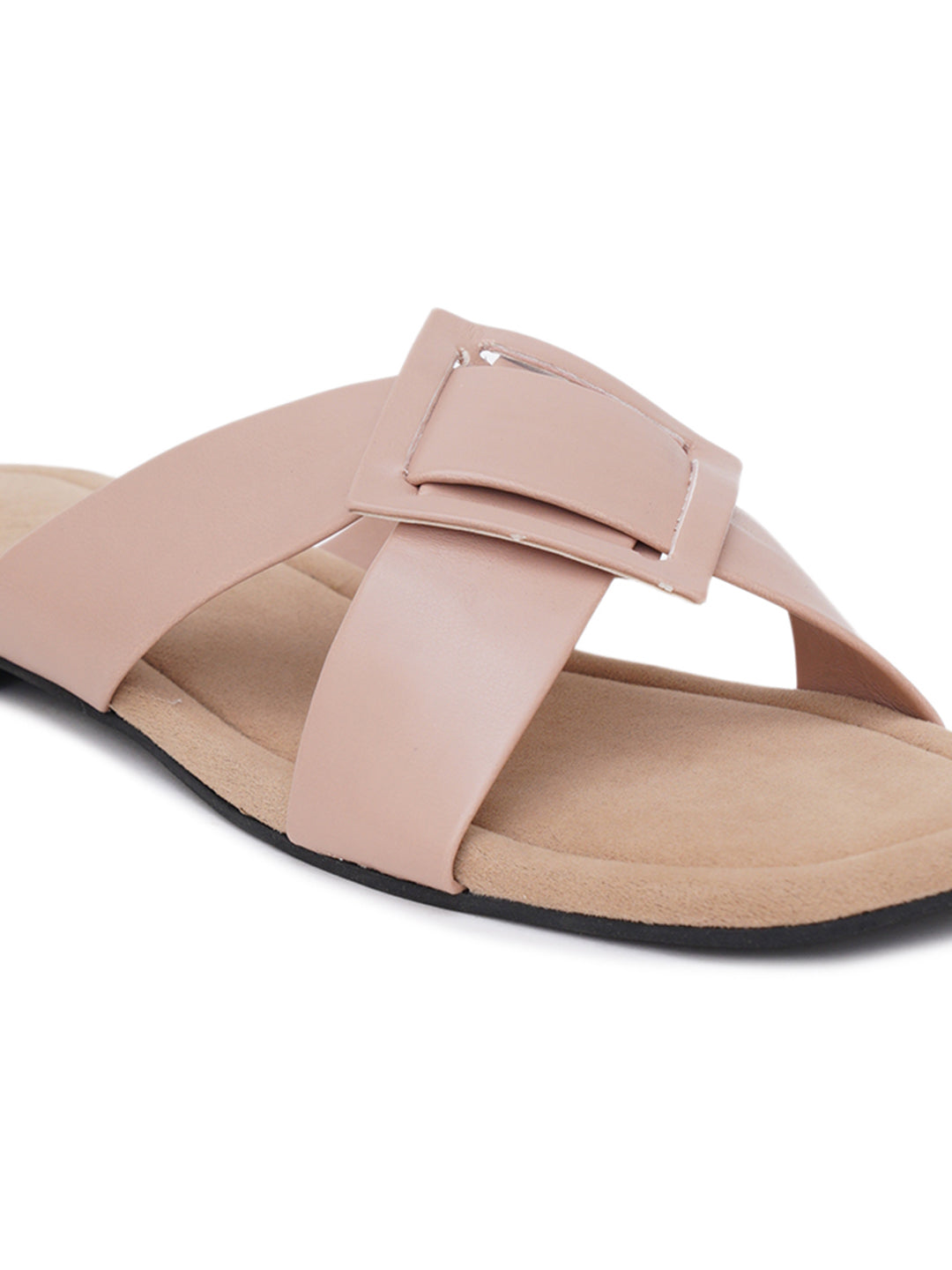 ELANBERG Pink Fashion Synthetic Leather Flats