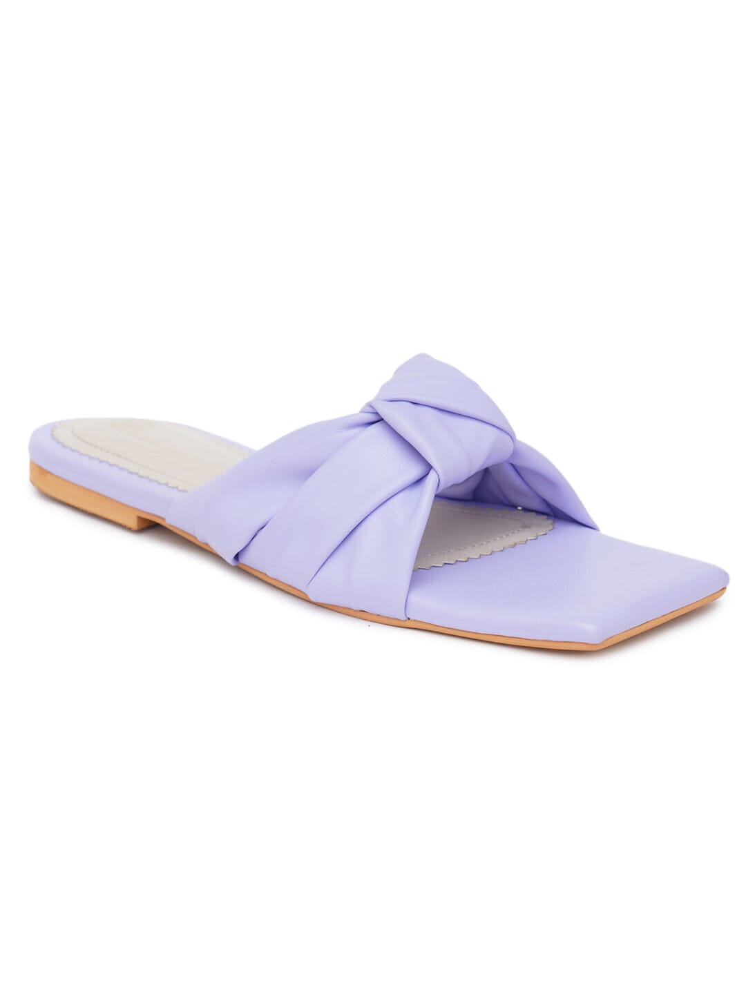 ELANBERG Blue Fashion Synthetic Leather Slip-On Flats Summer ELANBERG
