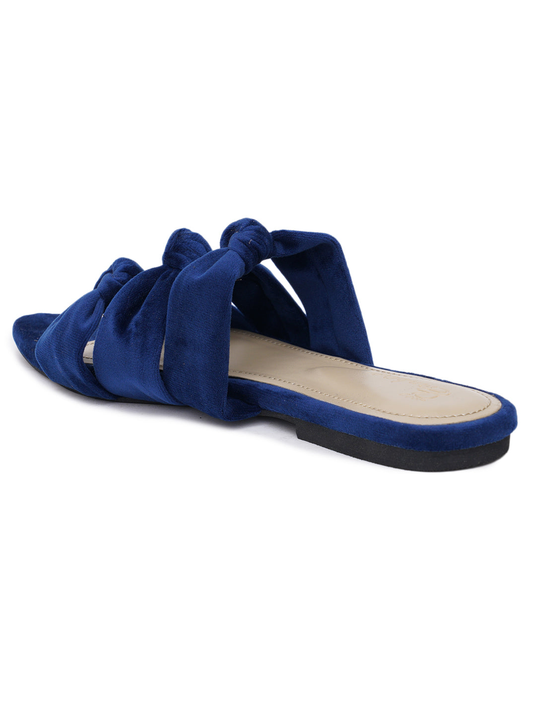 ELANBERG Navy Blue Fashion Synthetic Leather Flats