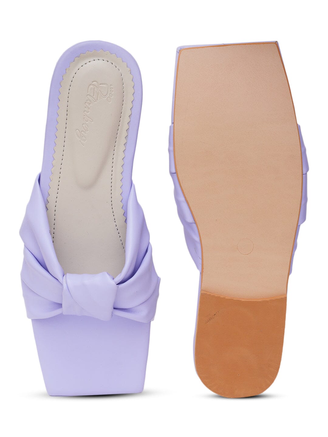 ELANBERG Blue Fashion Synthetic Leather Slip-On Flats Summer ELANBERG