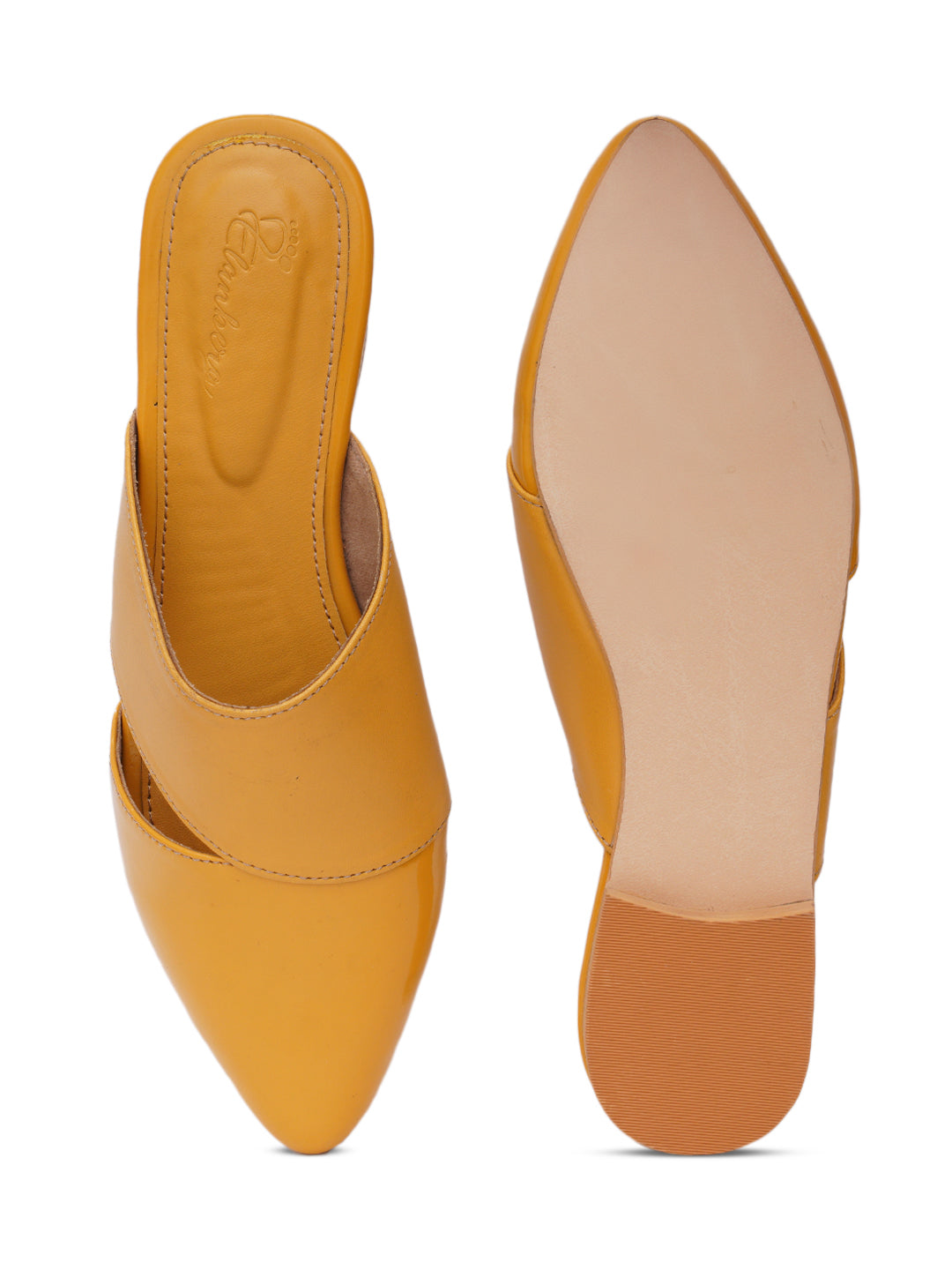 ELANBERG Yellow Fashion Synthetic Leather Flats