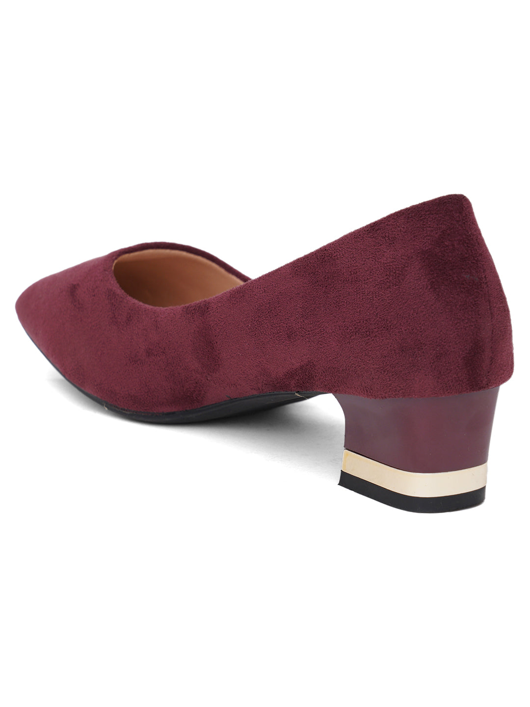ELANBERG Maroon Casual Closed Back Heels