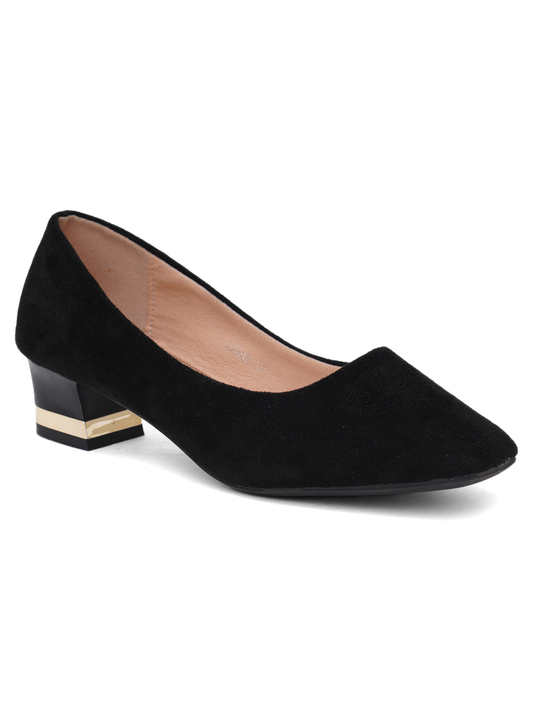 ELANBERG Black Casual Closed Back Heels