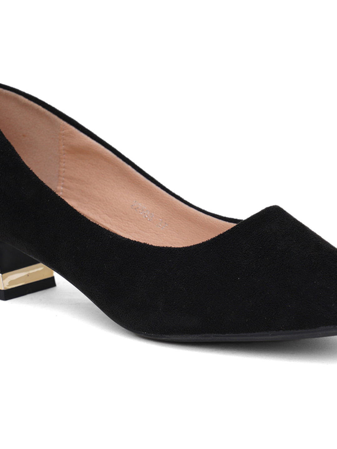 ELANBERG Black Casual Closed Back Heels