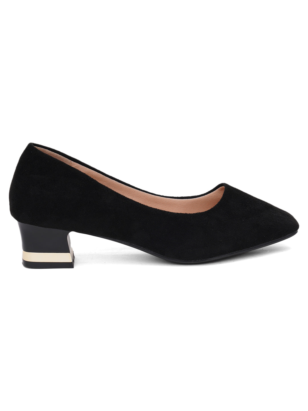 ELANBERG Black Casual Closed Back Heels