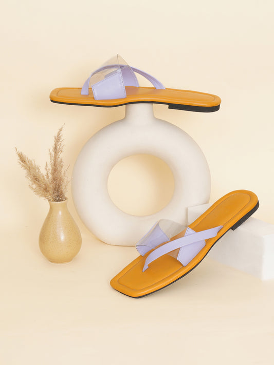Dual Tone Transparent Flat- Lavender