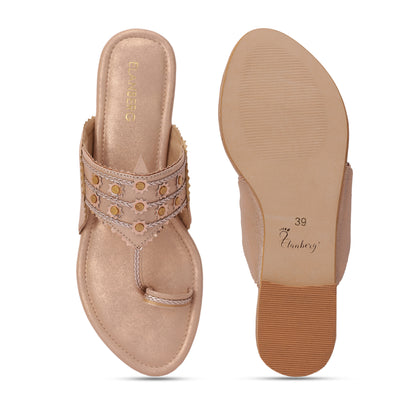 Arunika Kohlapuri Flat- Rose Gold