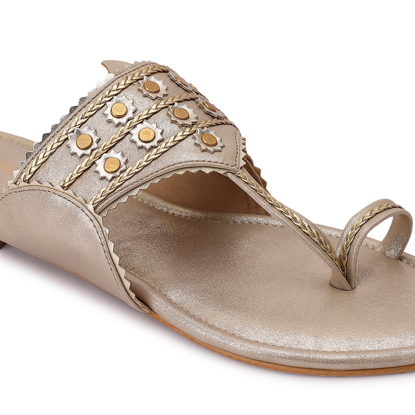 Suhemika Kohlapuri Flat- Champagne
