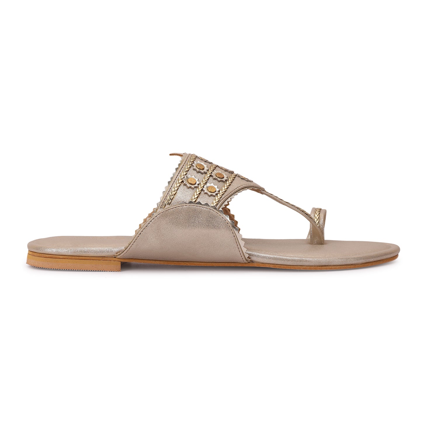 Suhemika Kohlapuri Flat- Champagne
