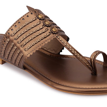 Tamrika Kohlapuri Flat- Antique