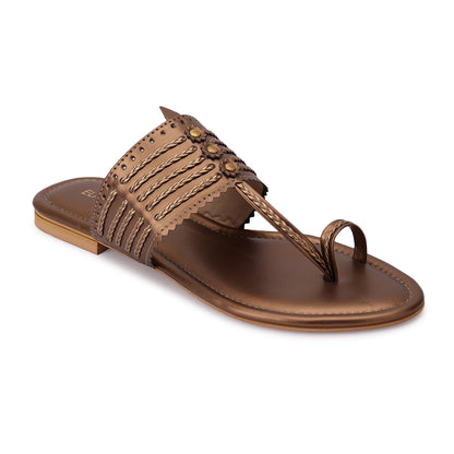 Tamrika Kohlapuri Flat- Antique