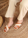 Terrona Dual Criss-Cross Flat- Tan