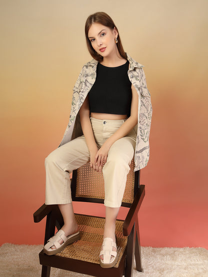 Ivoria - StructuredIvory Beige Cross-Strap Platform Slides (Taupe Sole Edition)