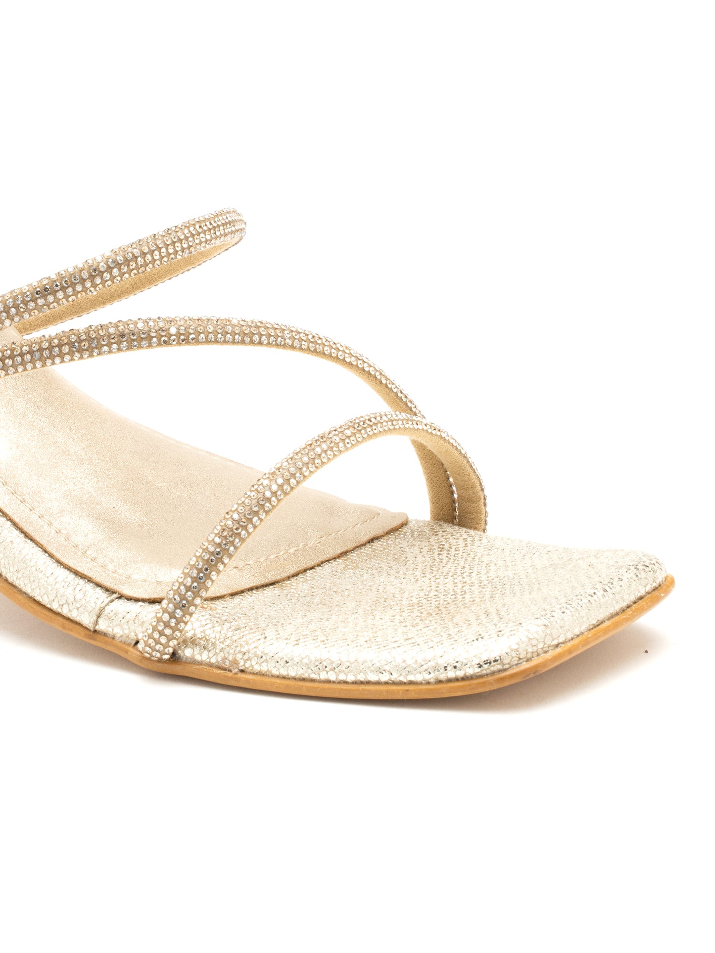 Valencia - Crystal Strappy  Stiletto Heels (Golden Glam Edition)