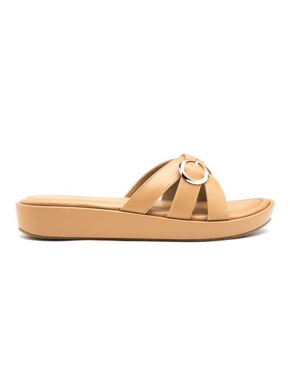 Sienna - Tan Buckle Strap Platform Heel (Minimal Chic Edition)