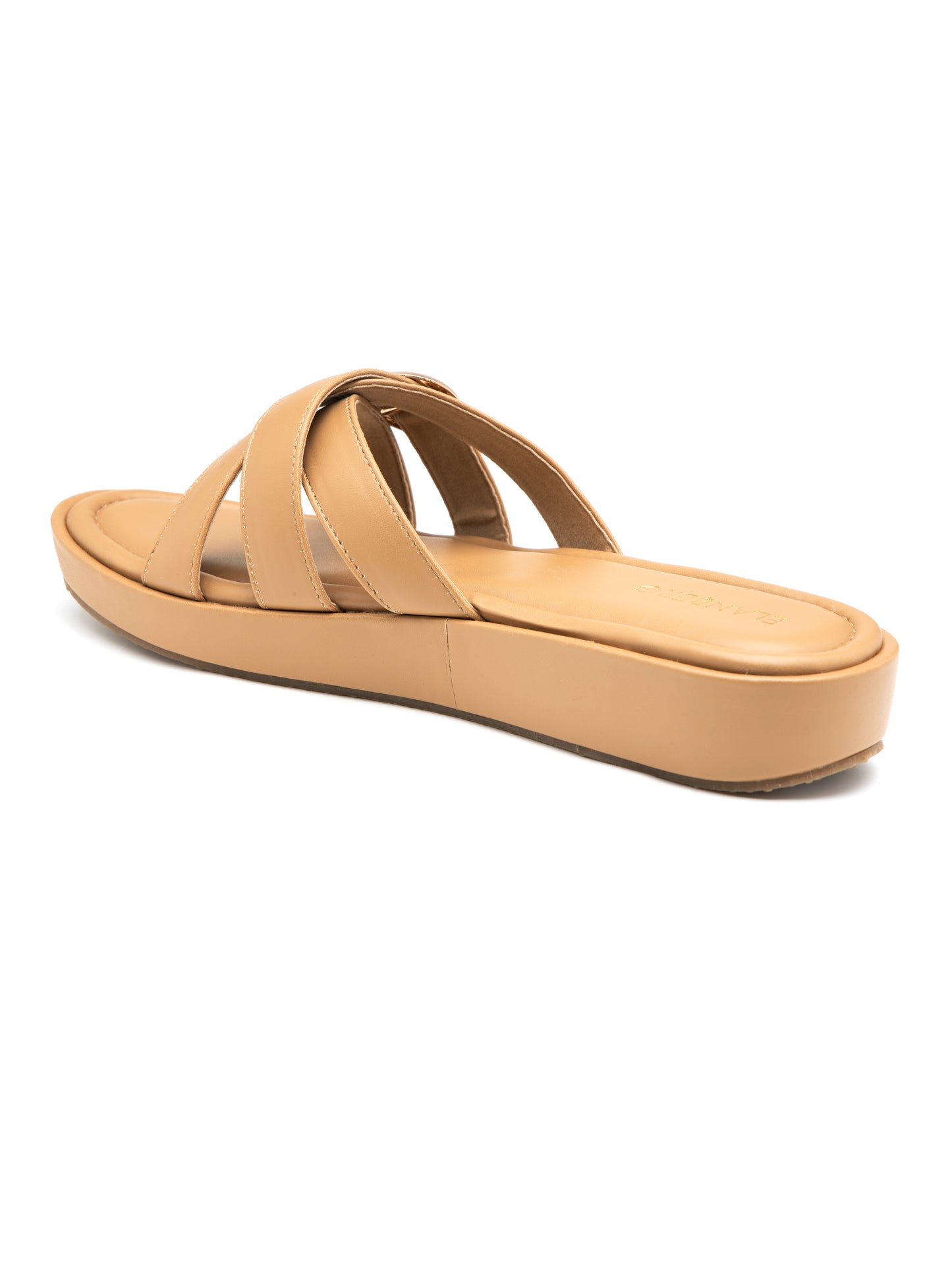 Sienna - Tan Buckle Strap Platform Heel (Minimal Chic Edition)