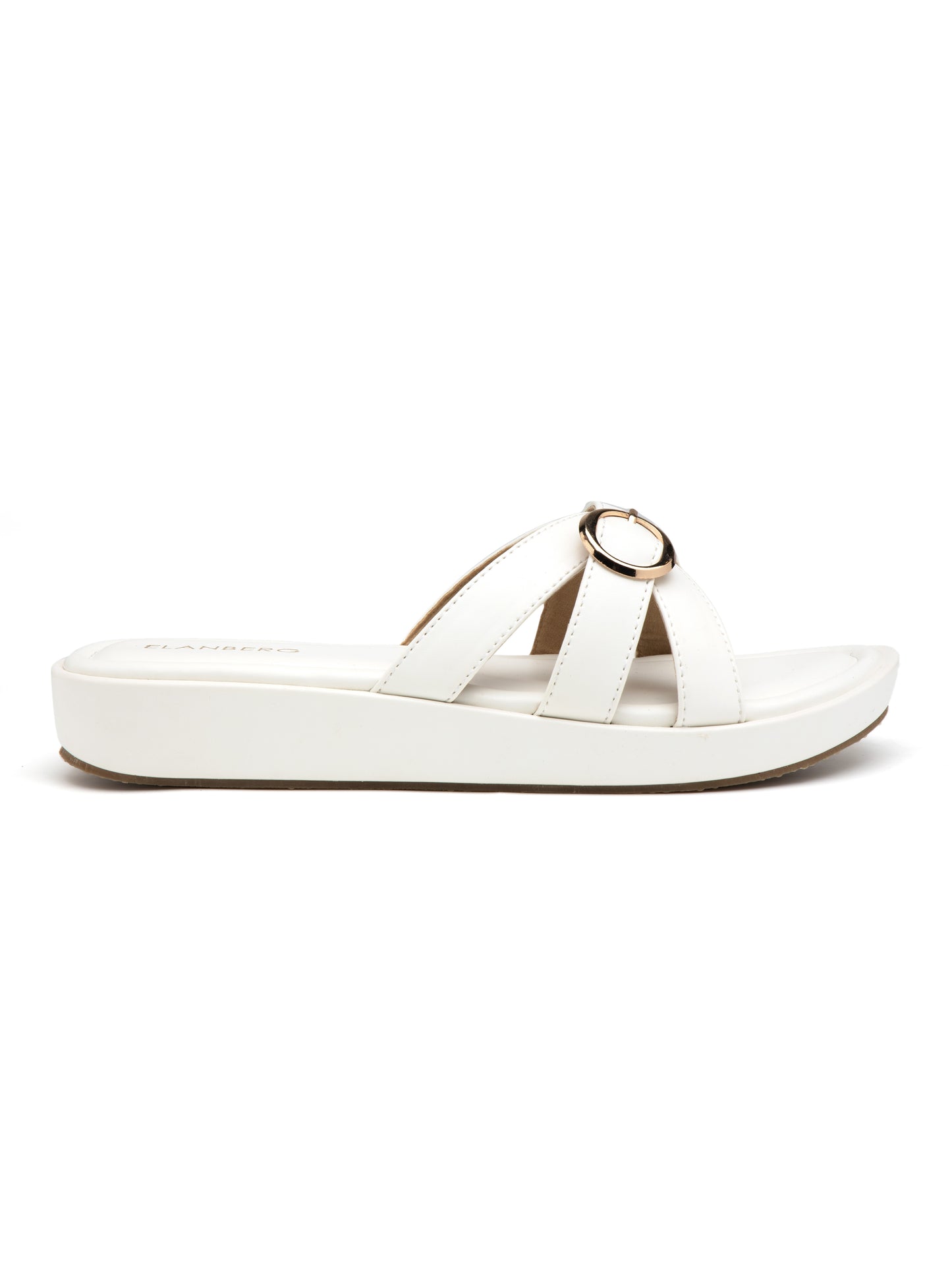 Eira - White Buckle Strap Platform Heel (Minimal Chic Edition)