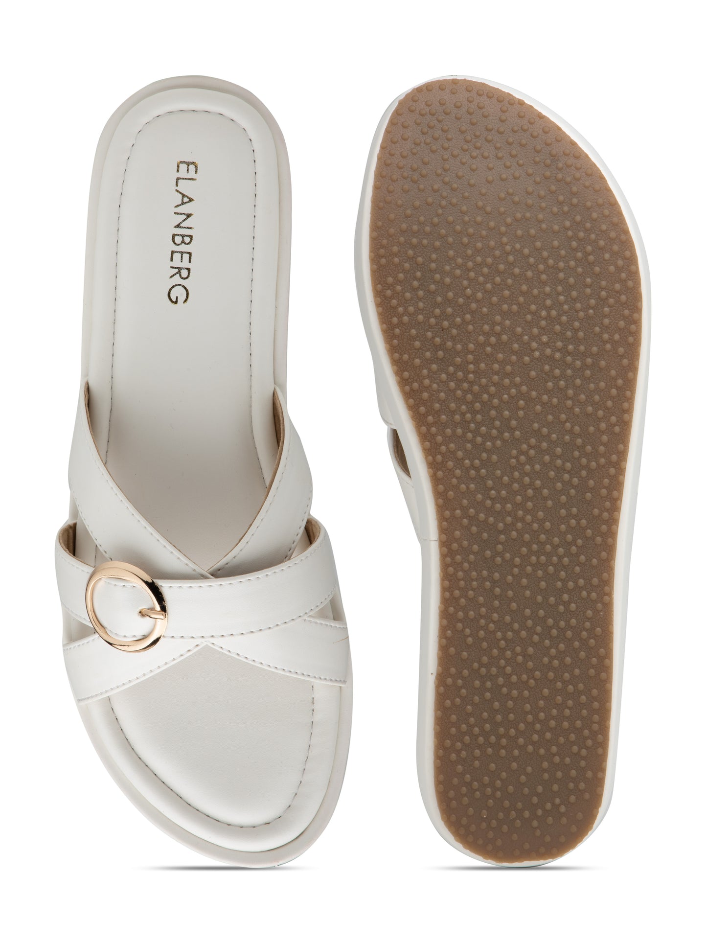 Eira - White Buckle Strap Platform Heel (Minimal Chic Edition)