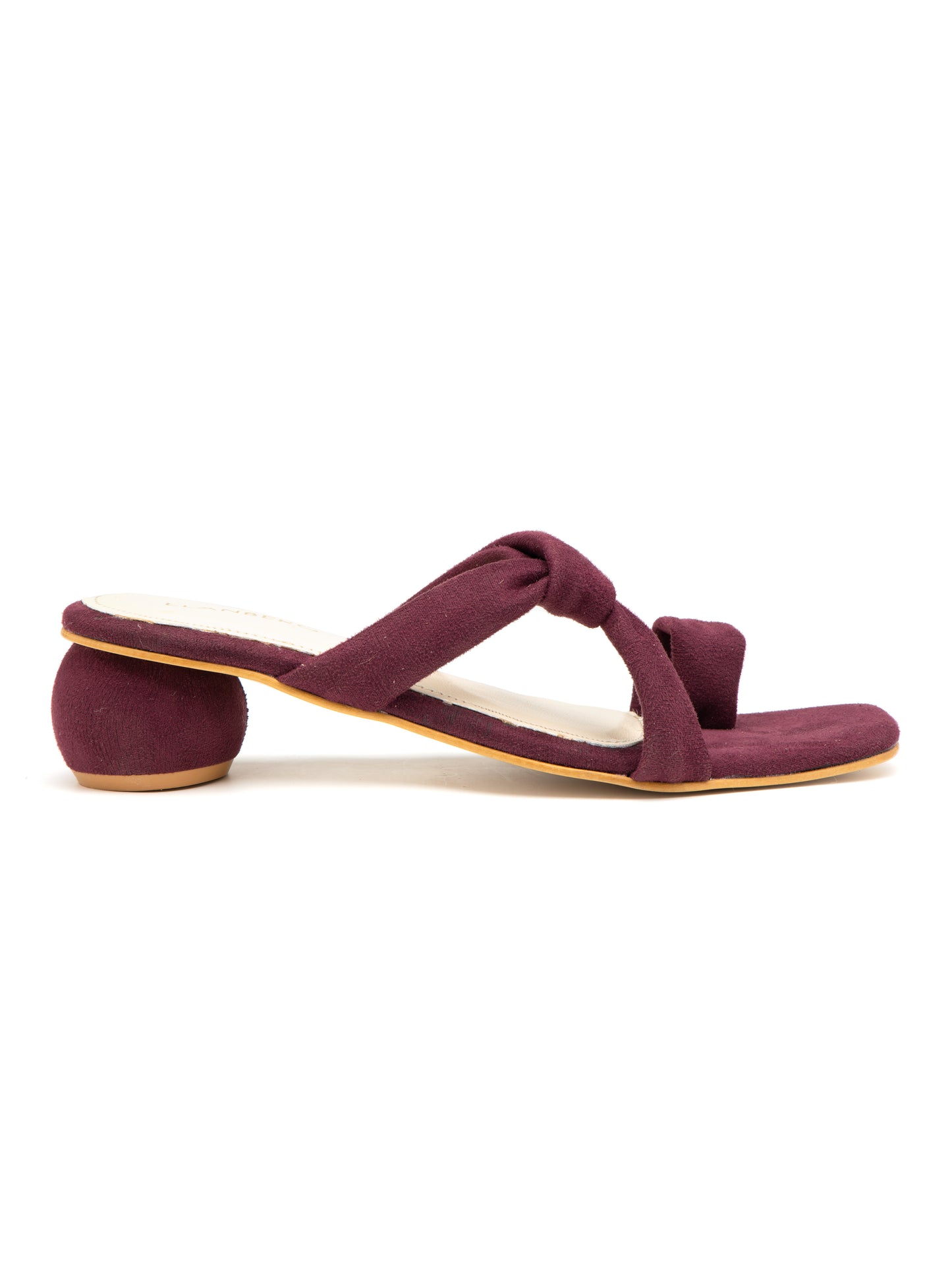 Veloura - Women’s Suede Cherry Knot (Strap  Rounded Block Heel)