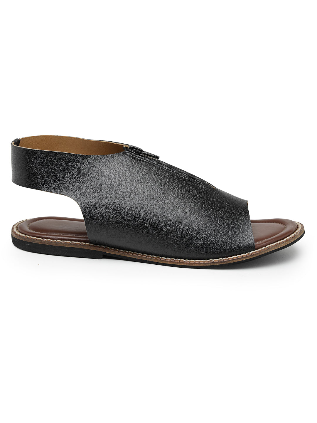 ELANBERG black Mules Backstrap Flats