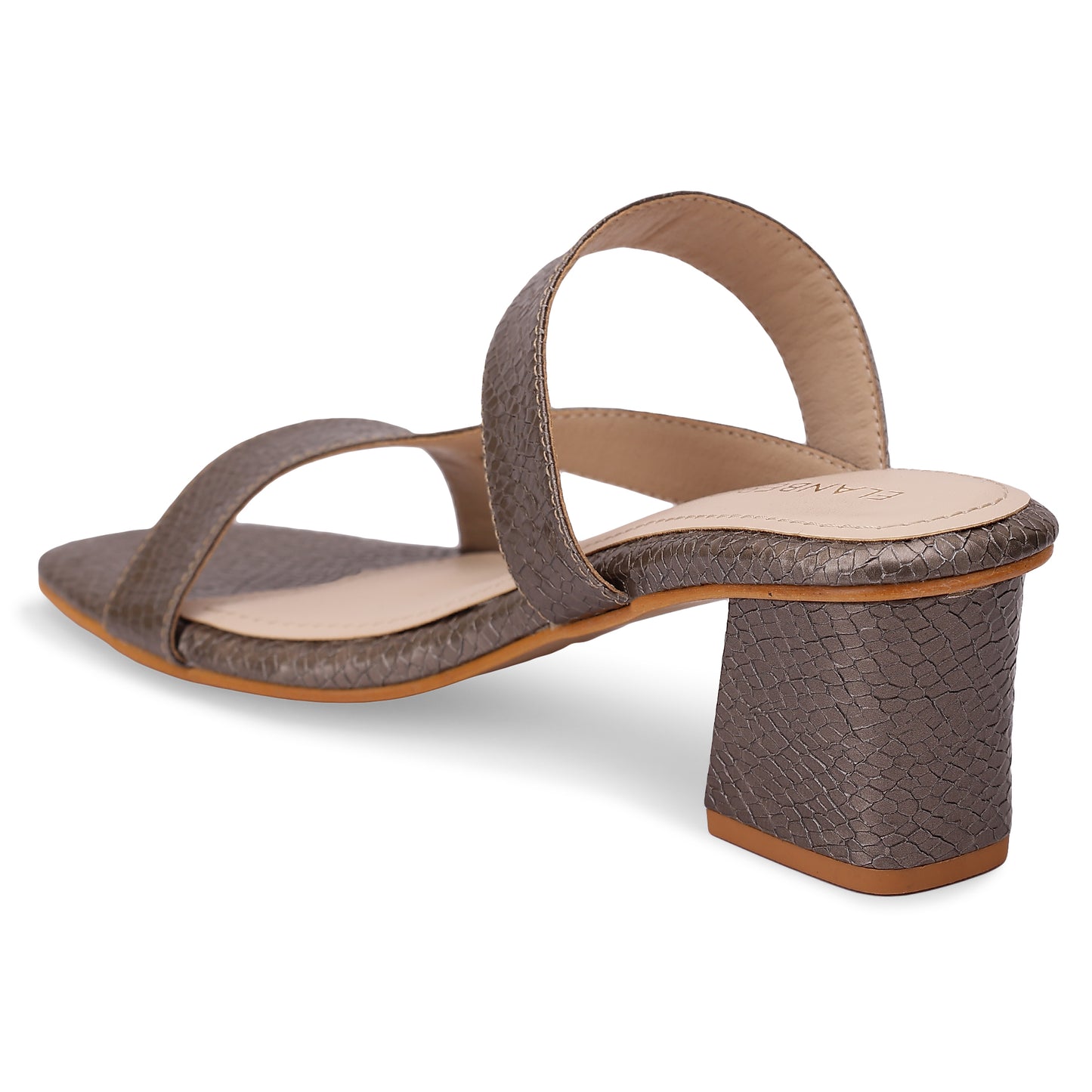 Barkley Asymmetrical Strap Block Heel- Mouse Grey