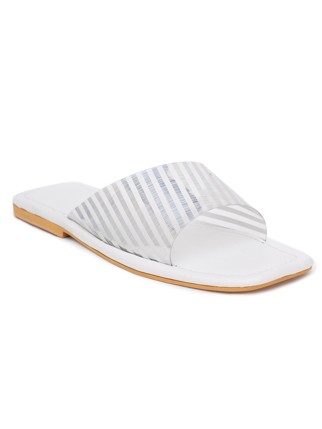 ELANBERG Transparent Fashion Synthetic Leather  Flats