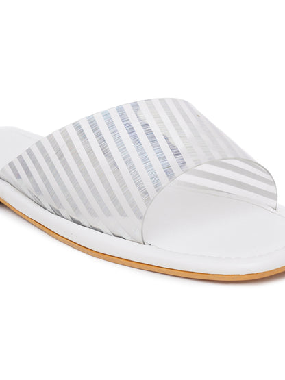ELANBERG Transparent Fashion Synthetic Leather  Flats