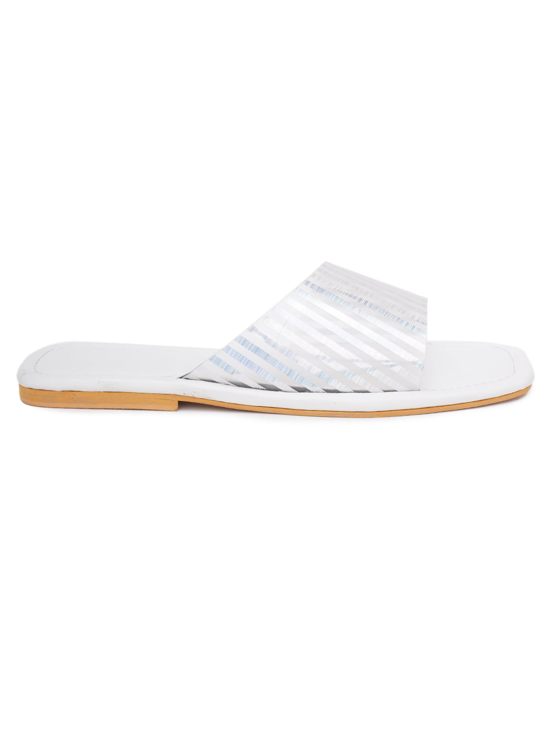 ELANBERG Transparent Fashion Synthetic Leather  Flats