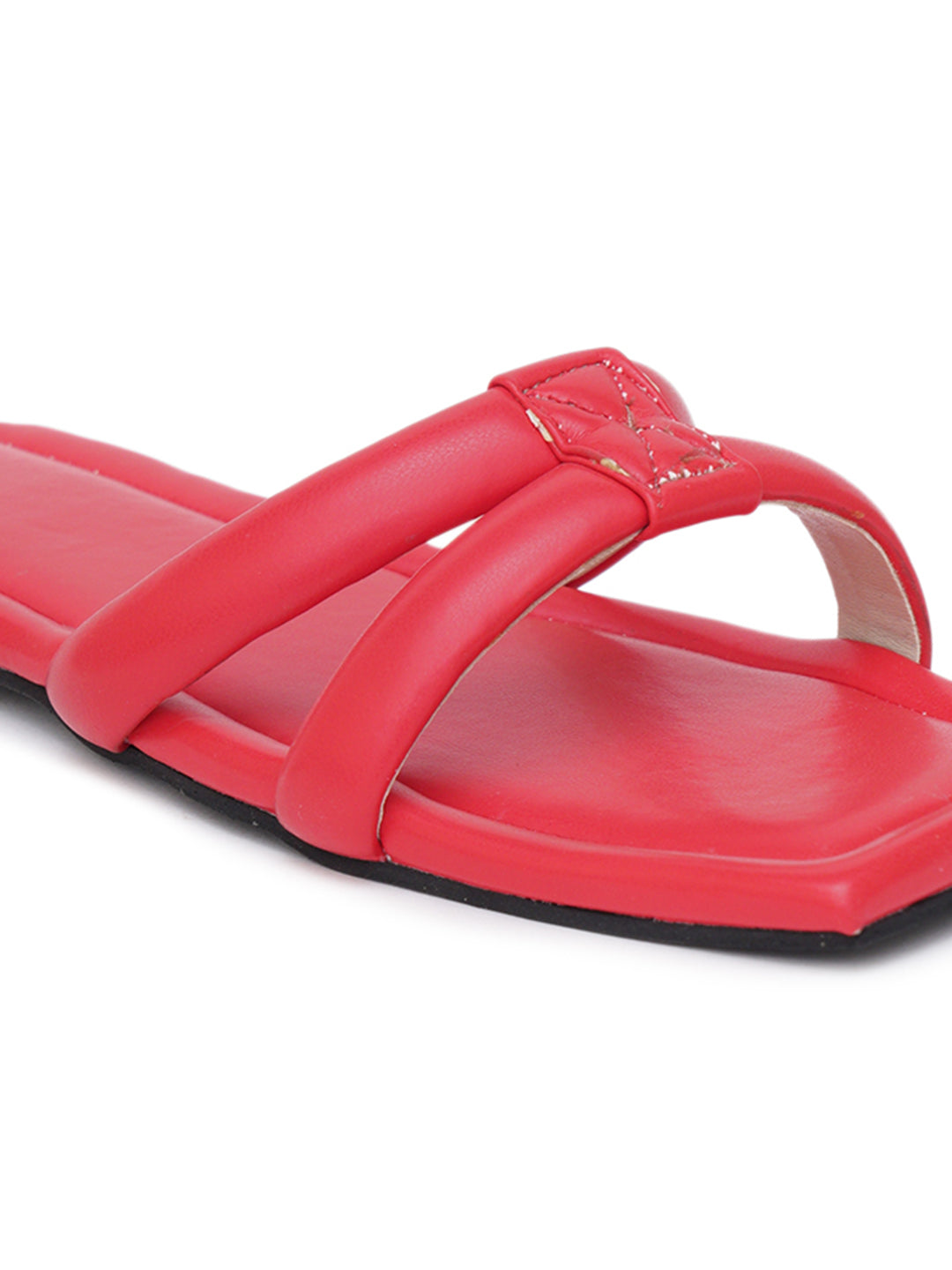 ELANBERG Orange Fashion Synthetic Leather  Flats