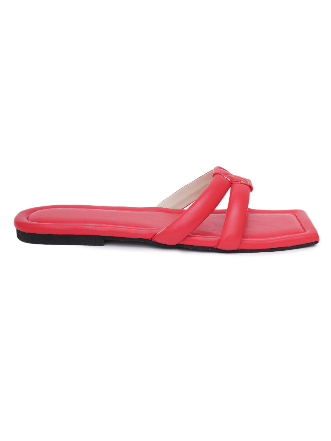 ELANBERG Orange Fashion Synthetic Leather  Flats