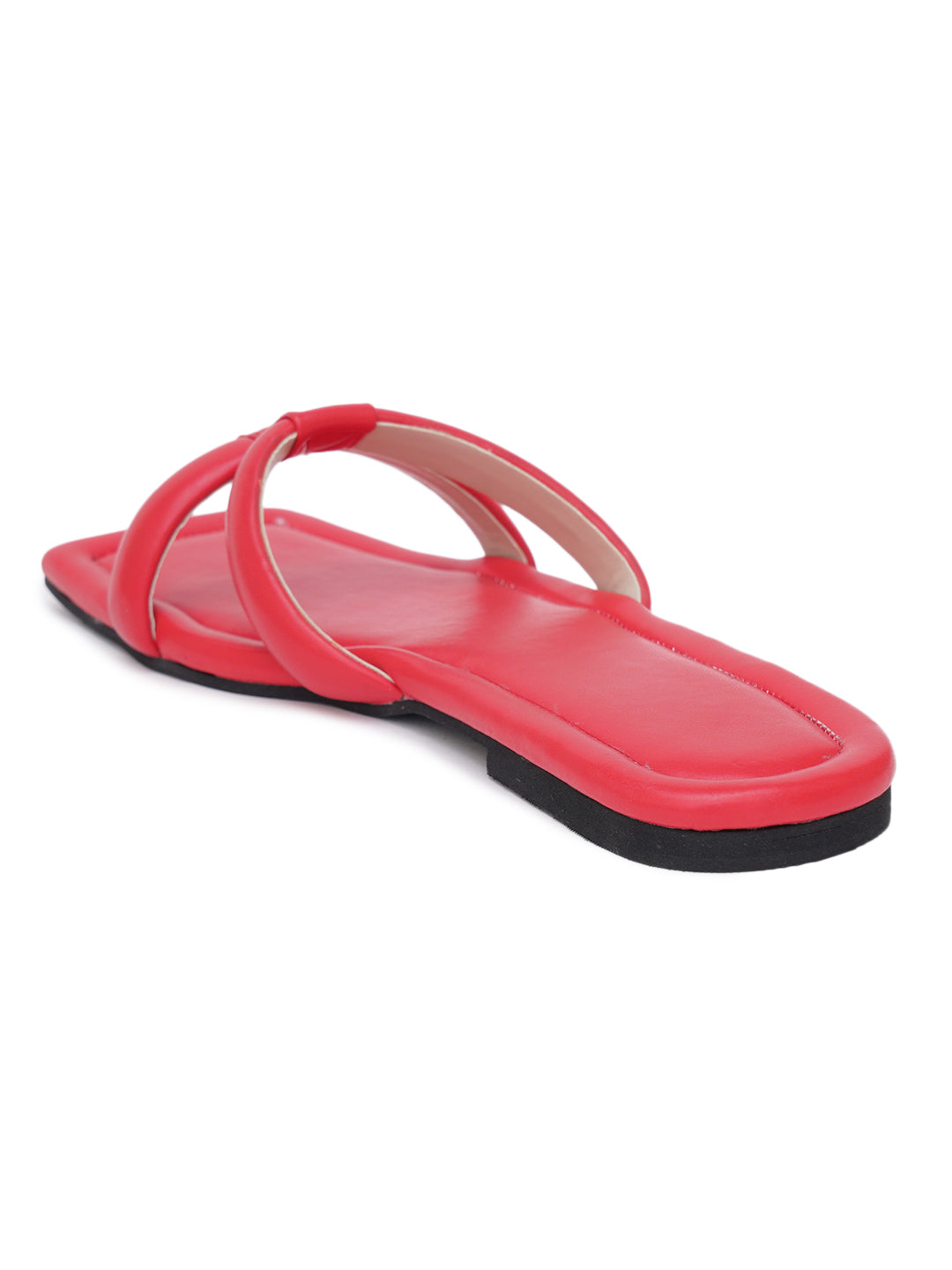 ELANBERG Orange Fashion Synthetic Leather  Flats