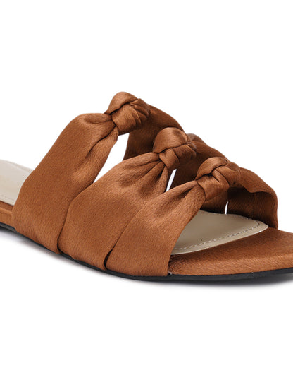 ELANBERG Brown Fashion Synthetic Leather  Flats
