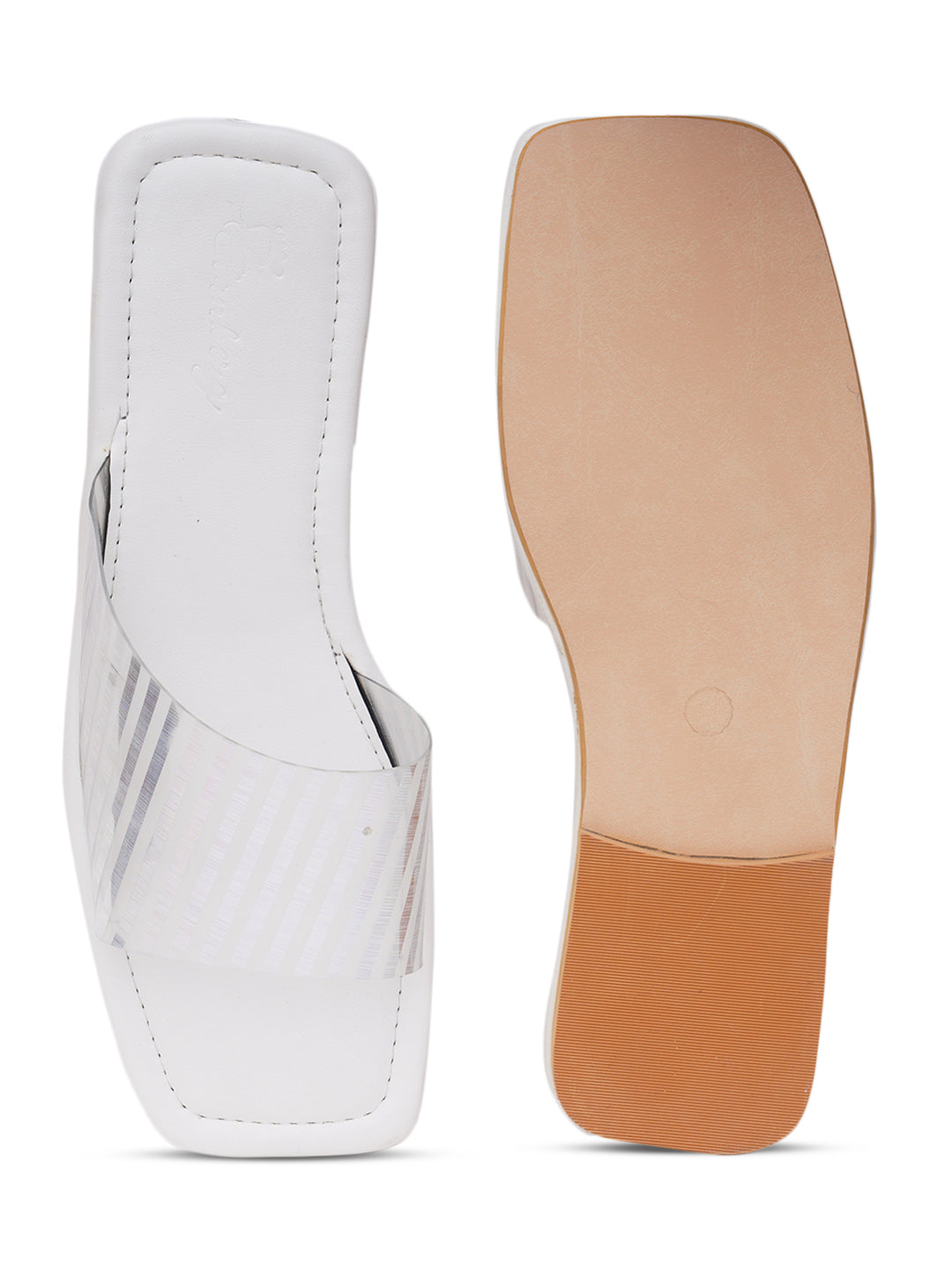ELANBERG Transparent Fashion Synthetic Leather  Flats