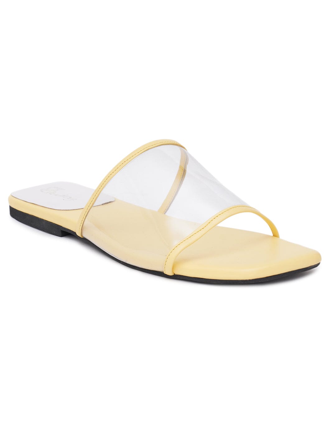 ELANBERG Yellow Fashion Synthetic Leather Slip-On Flats Summer ELANBERG 