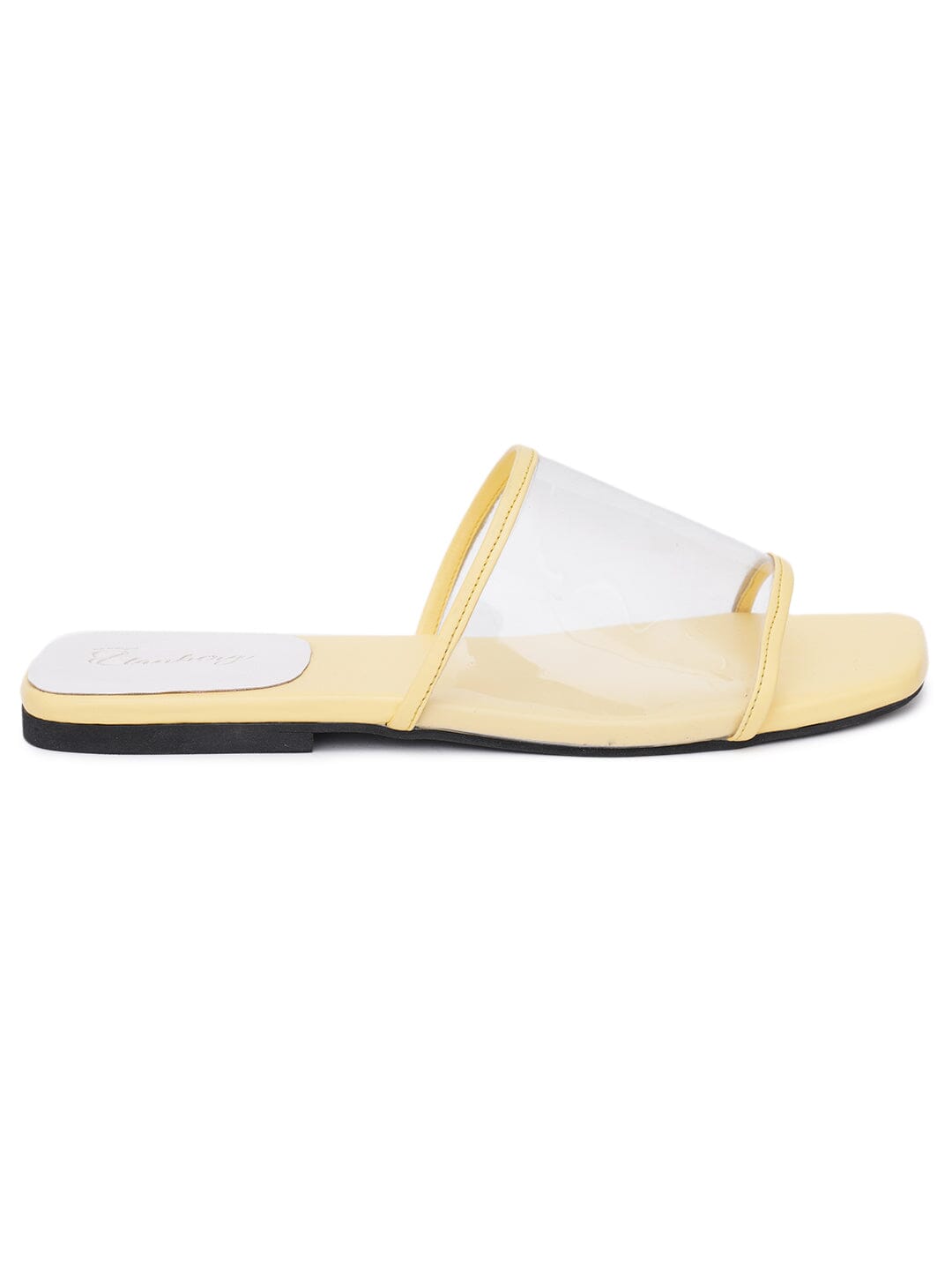 ELANBERG Yellow Fashion Synthetic Leather Slip-On Flats Summer ELANBERG 