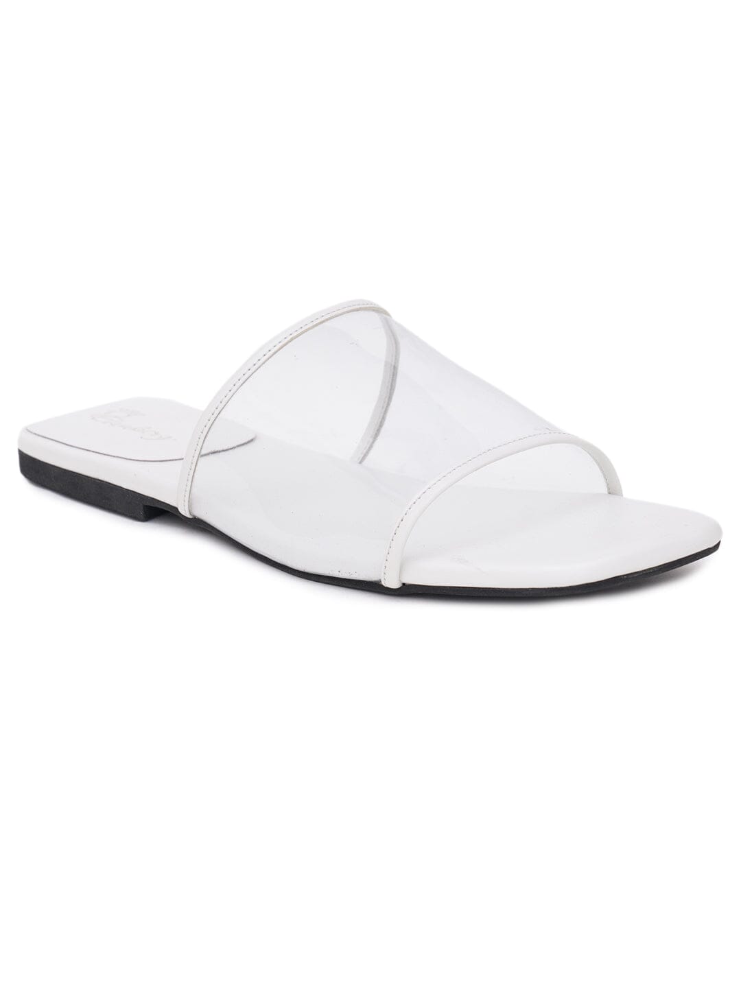 ELANBERG White Fashion Synthetic Leather Slip-On Flats Summer ELANBERG 