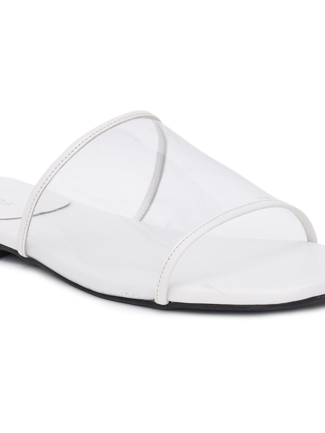 ELANBERG White Fashion Synthetic Leather Slip-On Flats Summer ELANBERG 