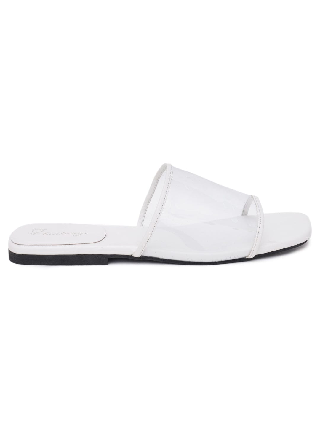 ELANBERG White Fashion Synthetic Leather Slip-On Flats Summer ELANBERG 