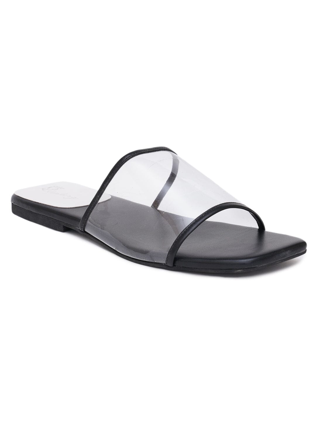 ELANBERG Black Fashion Synthetic Leather Slip-On Flats Summer ELANBERG 