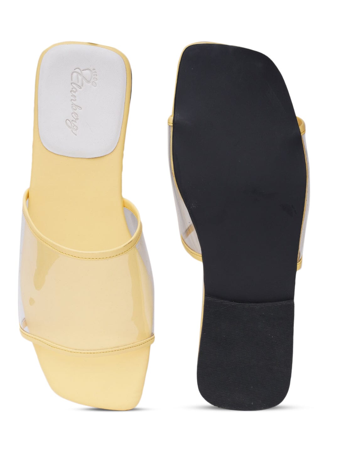 ELANBERG Yellow Fashion Synthetic Leather Slip-On Flats Summer ELANBERG 