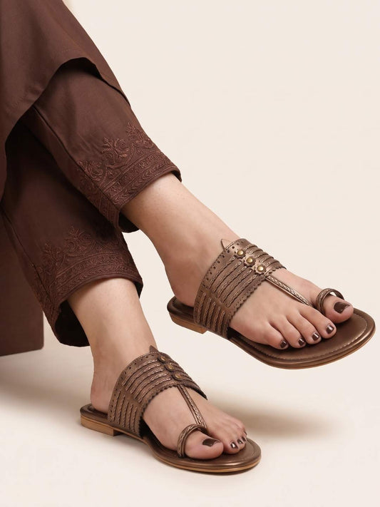 Tamrika Kohlapuri Flat- Antique