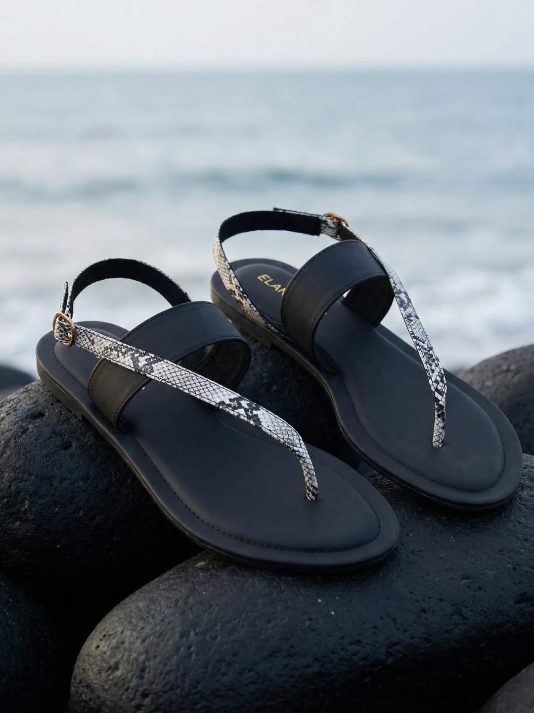 Onyra Luxe Thong Sandal- Black