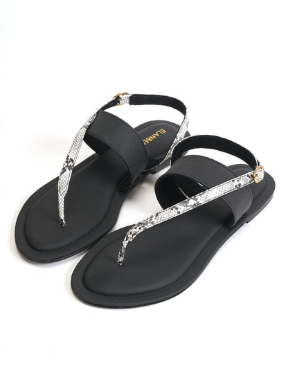 Onyra Luxe Thong Sandal- Black