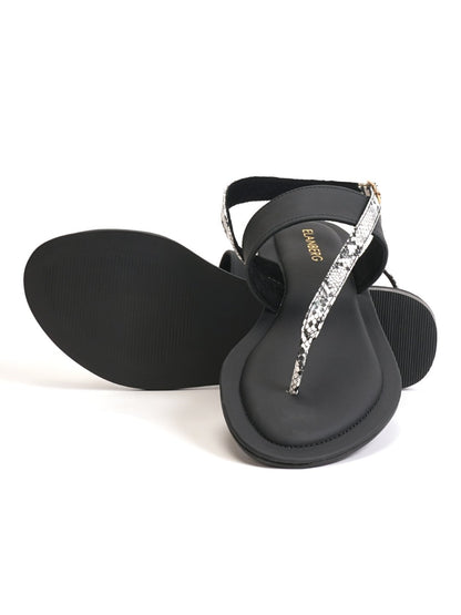 Onyra Luxe Thong Sandal- Black