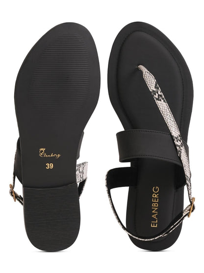 Onyra Luxe Thong Sandal- Black