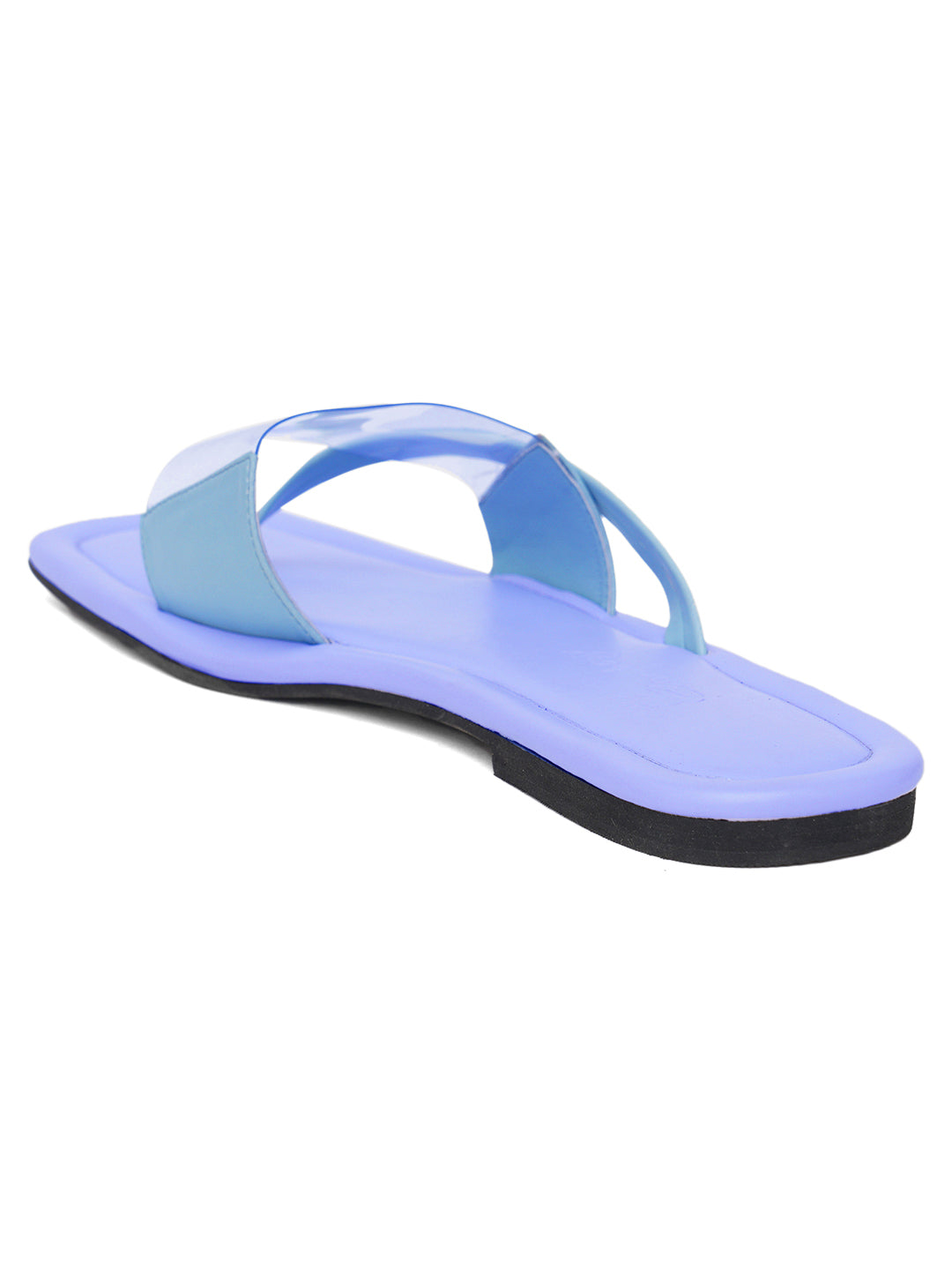 ELANBERG Blue Fashion Synthetic Leather Slip-On Flats